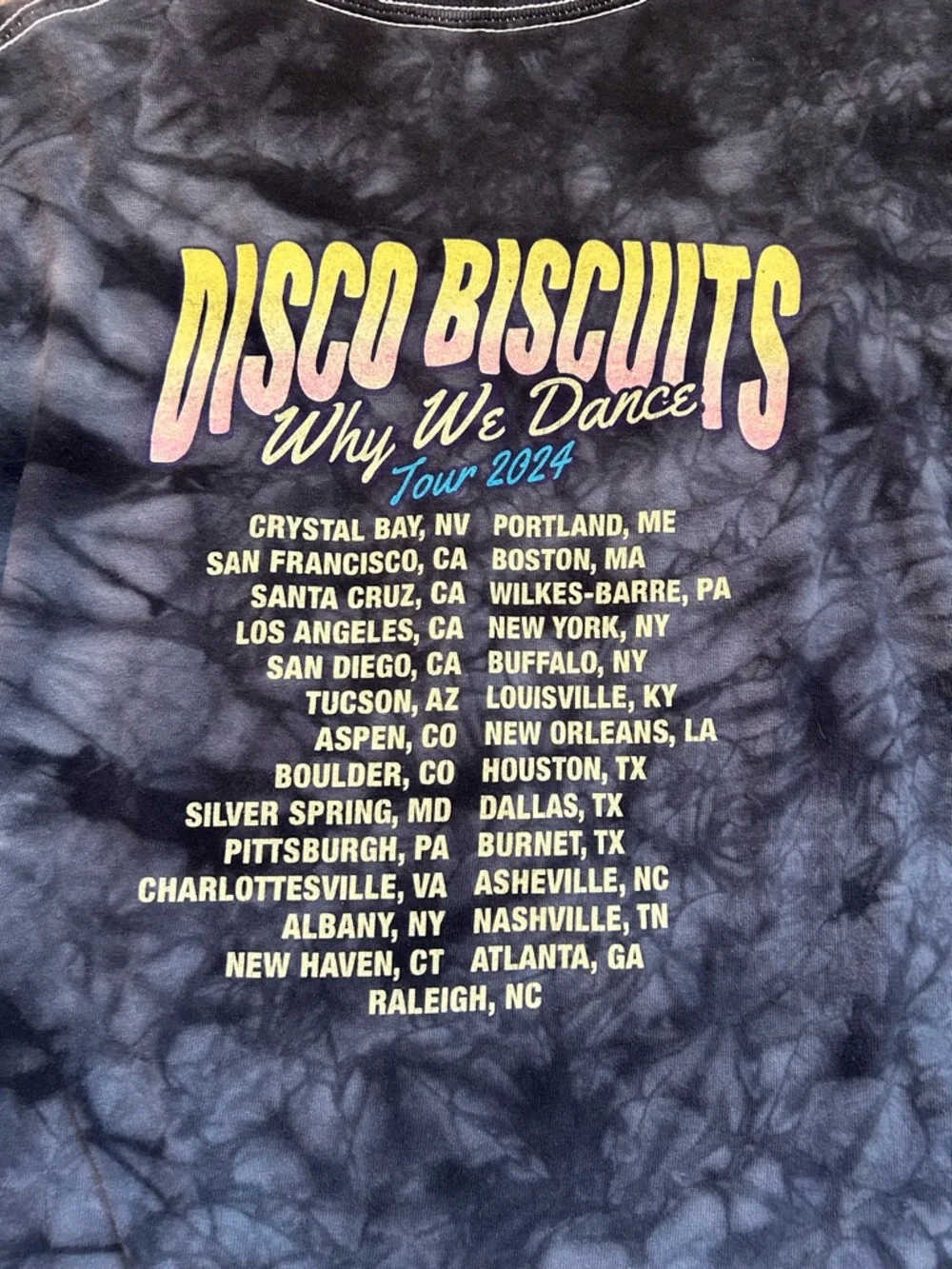 Disco Biscuit Why We Dance Tour 2024 Graphic Tee - Navy Tie-Dye - Picture 3 of 5